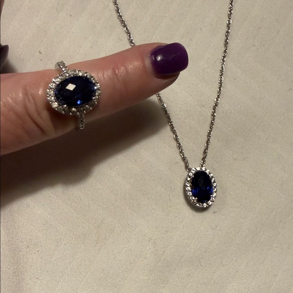 Kay Jewelers Jewelry - Kay Jewelers elegant lab grown Sapphire set